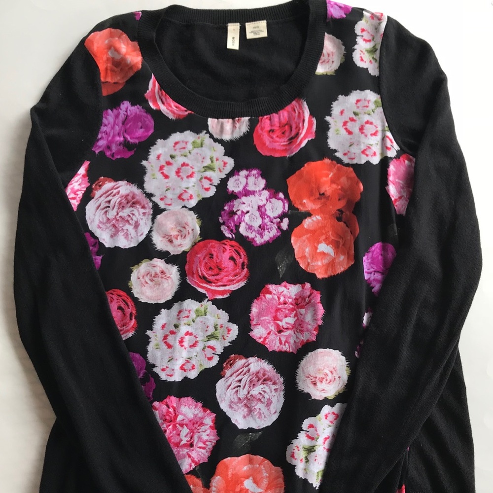 Anthropologie Moth Snapshot Sweater Floral